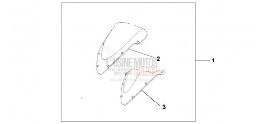 BULLE HAUTE CBR600.2001 CBR600F1 de 2001